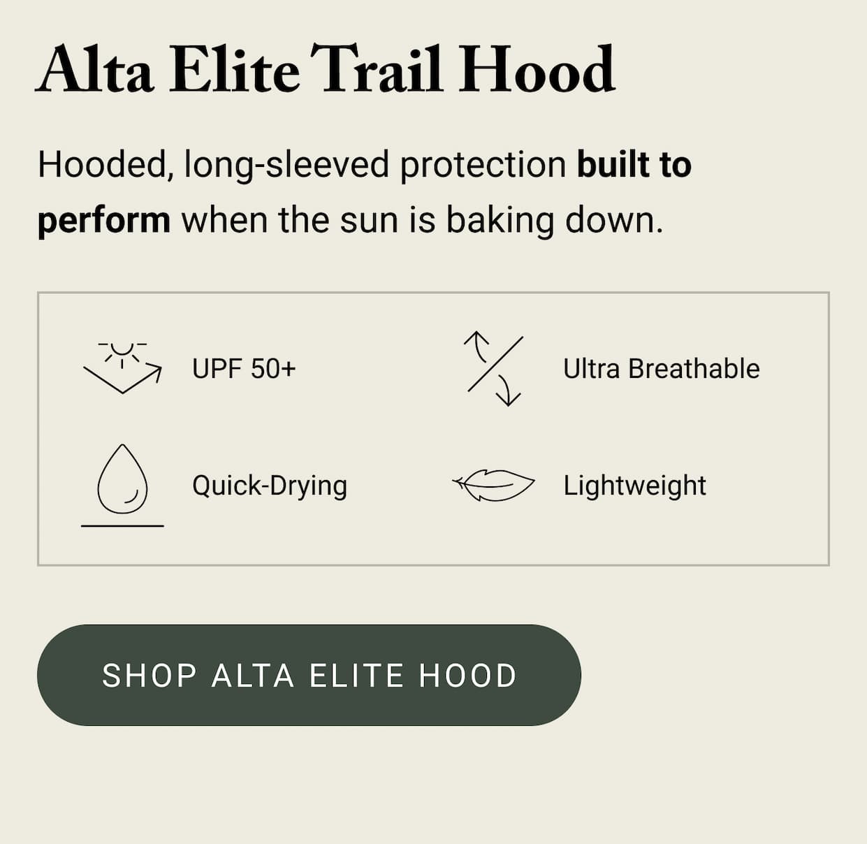 Hooded, long-sleeved protection built to perform when the sun is baking down.