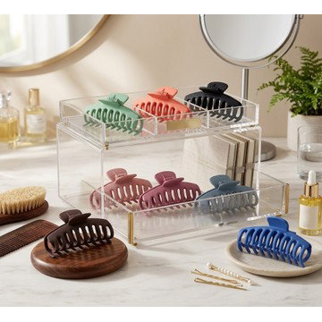 8 Pack Large Matte Acrylic Hair Claw Clips for Women Strong Grip Banana Jaw Clips for Hair Styling