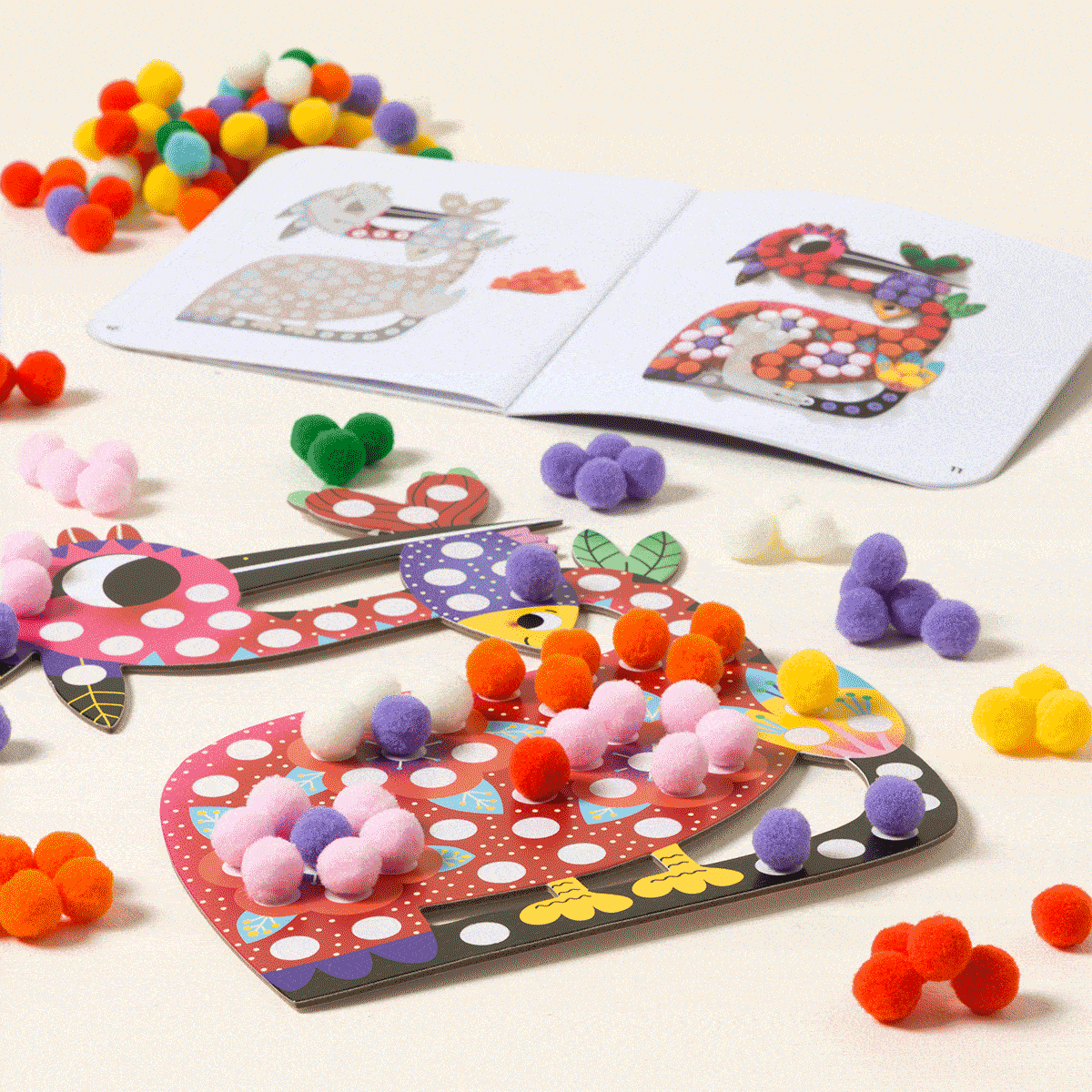 Vibrant Birds Pre-K Pom Pom Craft