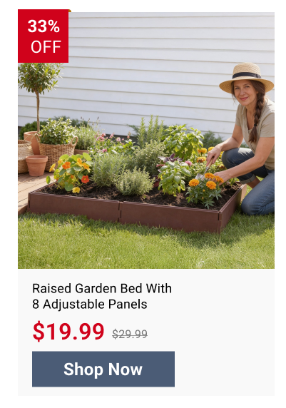 Raised Garden Bed With 8 Adjustable Panels
