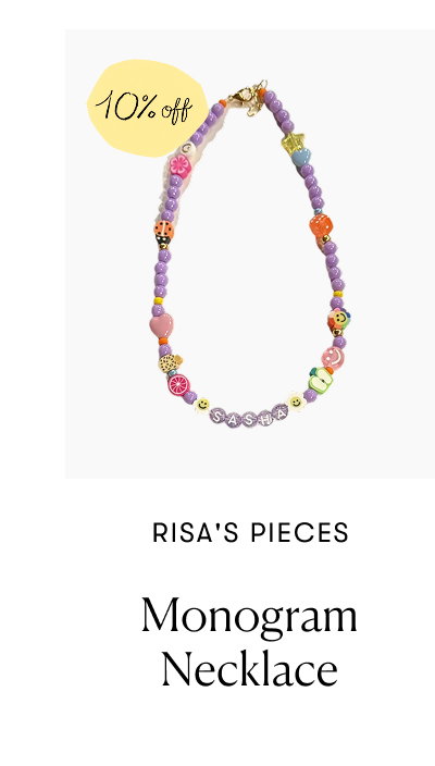Risa's Pieces: Monogram Necklace - 10% off