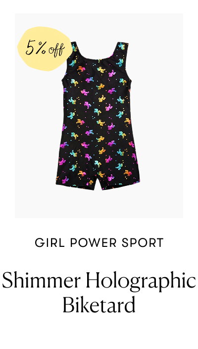 Girl Power Sport: Shimmer Holographic Biketard - 5% off