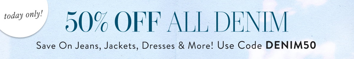 50% Off All Denim with DENIM50