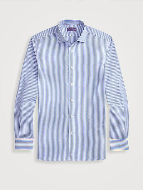 Cotton Poplin Shirt In Bengal Stripe Print