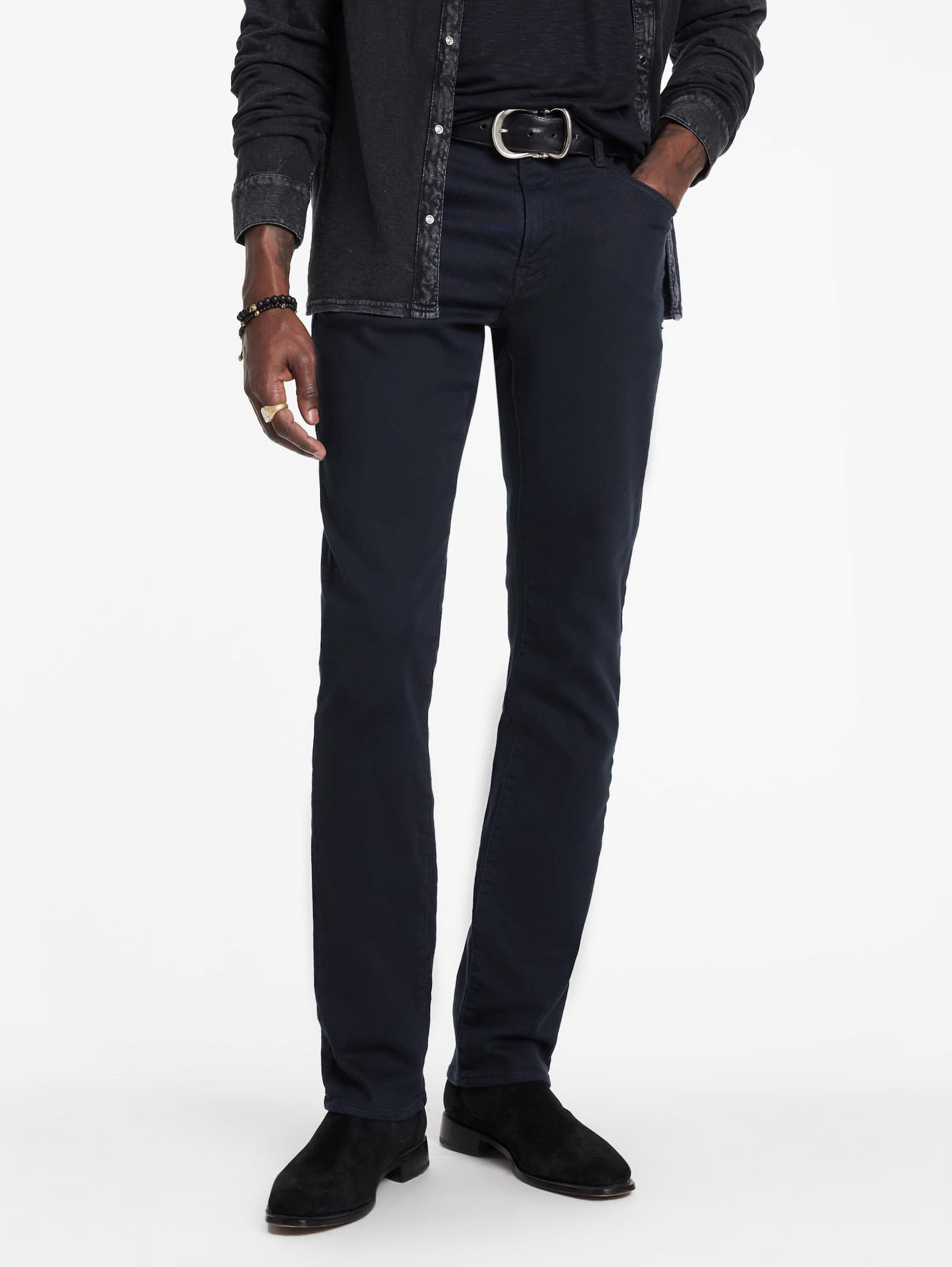 J701 - BLACK WEFT JEANS