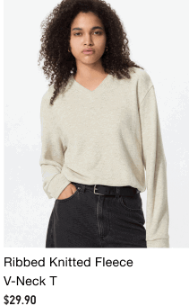 product10women0ribbed0knit0fleece0vneck