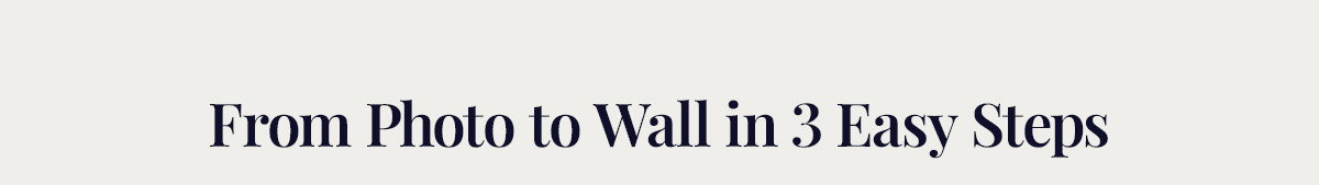 From Photo to Wall in 3 Easy Steps