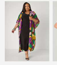 Printed Open Front Duster