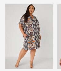 Cuffed Paisley Print Shirtdress