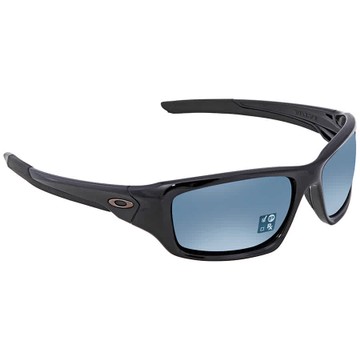 Oakley Valve Deep Blue Iridium Polarized Wrap Men's Sunglasses