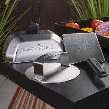 3-Piece Blackstone Hamburger Grill Tool Set Black
