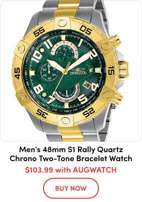 INV-26099  INVICTA Men's 48mm S1 Rally Quartz Chronograph Two-Tone Bracelet Watch  $103.99 with AUGWATCH