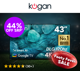 Kogan 43" QLED 4K Smart AI Google TV Product Image