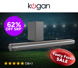 Kogan 3.1 Channel 230W Dolby Soundbar with Wireless Subwoofer (Wood-Grain Finish) Product Image
