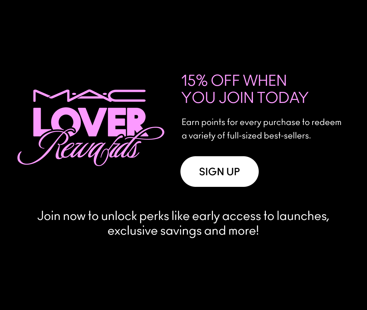15% OFF WHEN YOU JOIN TODAY | SIGN UP