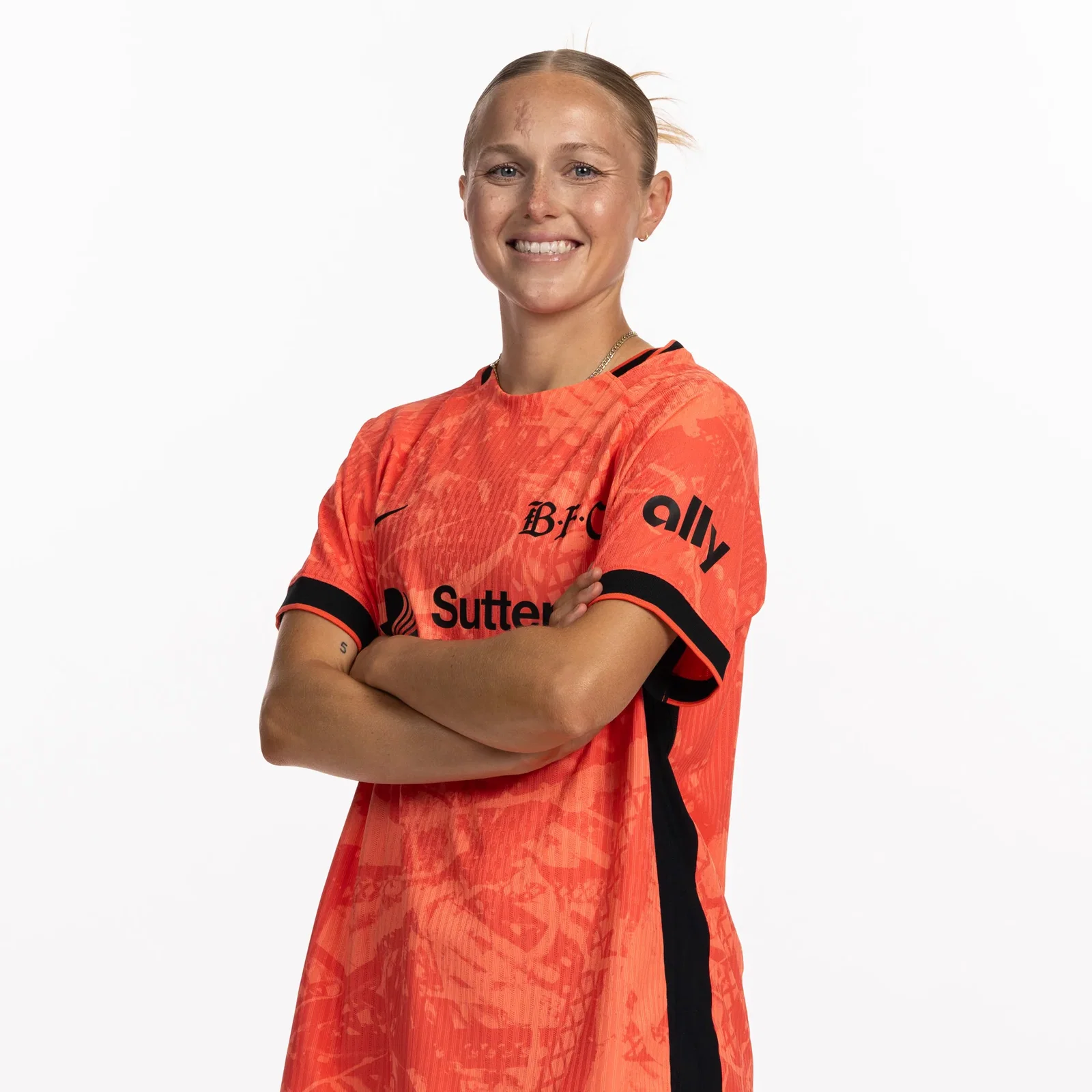 Image of 2026 Women's Bay FC Nike Third Poppy Authentic Customizable Jersey
