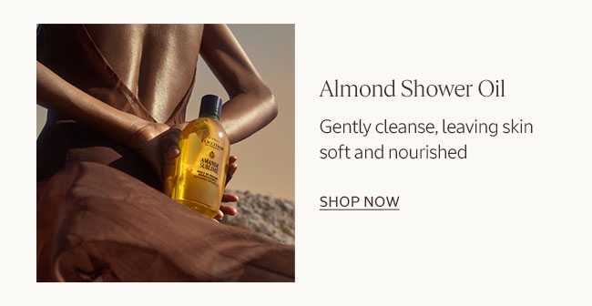 ALMOND SHOWER OIL | GENTLY CLEANSE, LEAVING SKIN SOFT AND NOURISHED