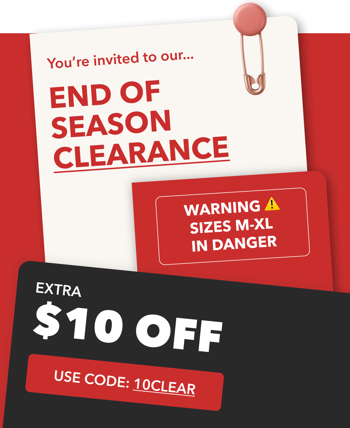 END OF SEASON CLEARANCE