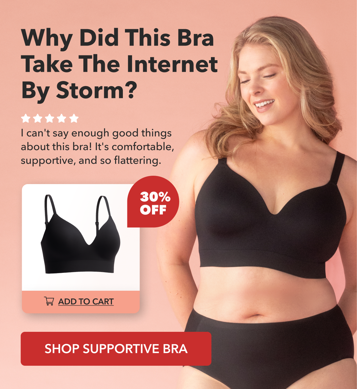 Truekind Supportive Comfort Wireless Shaping Bra