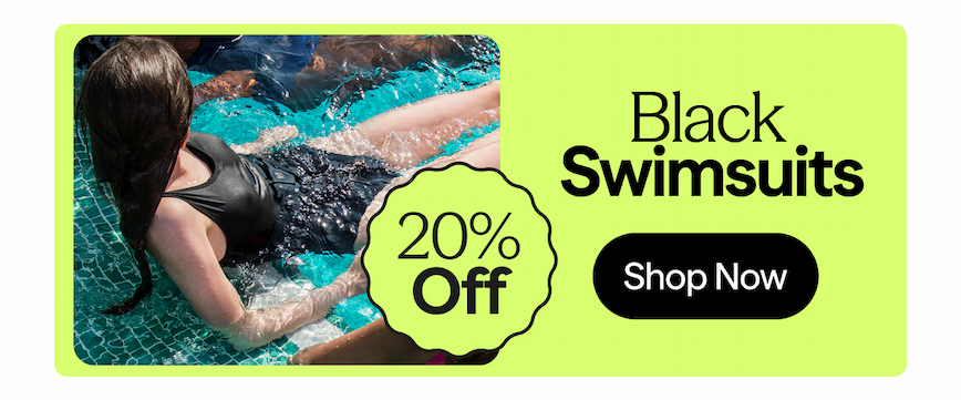 20% Off Black Swimsuits
