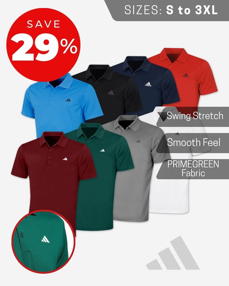 adidas Golf Mens Performance Left Chest Logo Polo Shirt