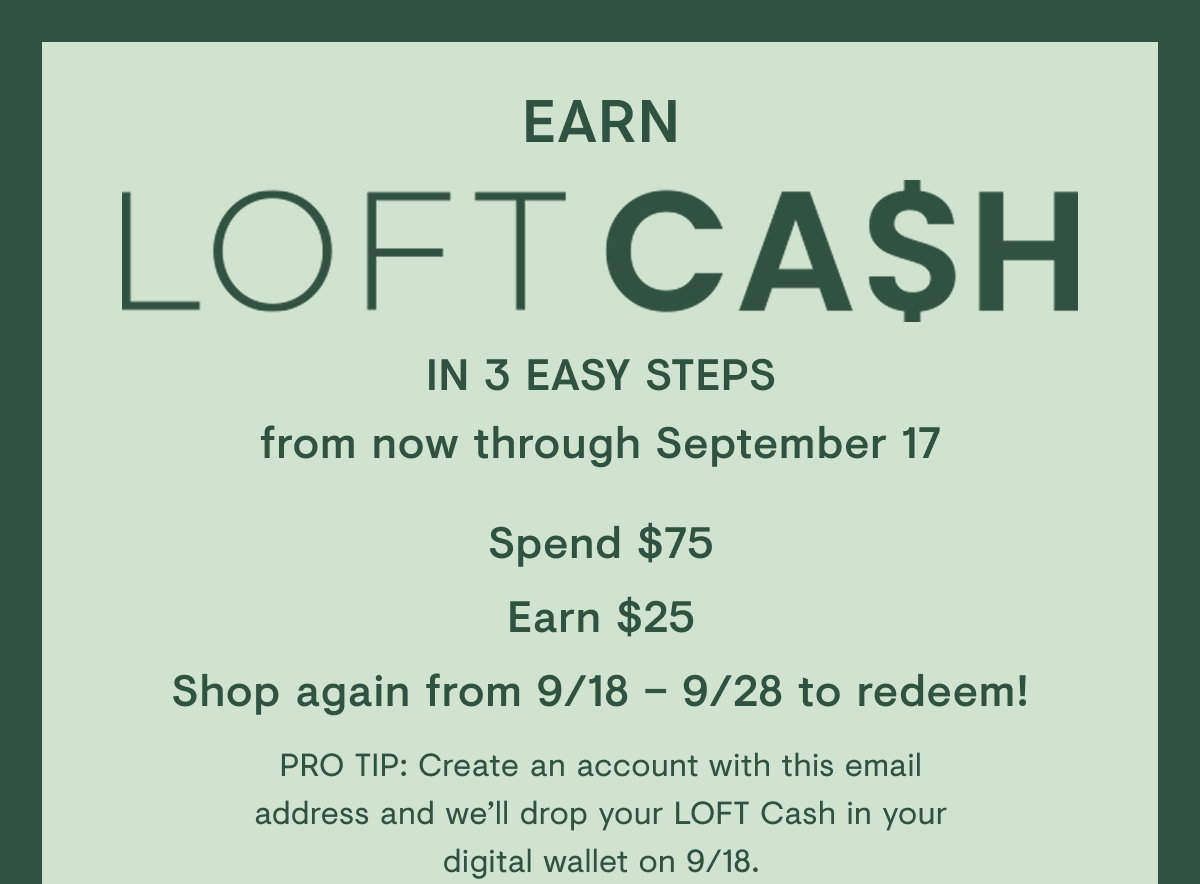 earn loft cash