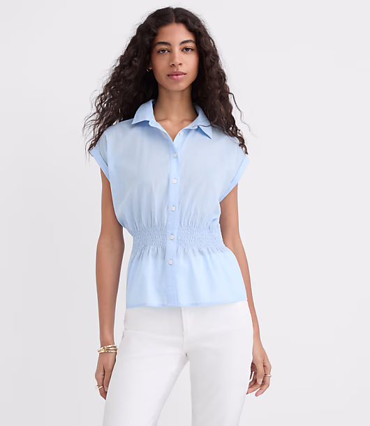 Smocked Waist Shirt