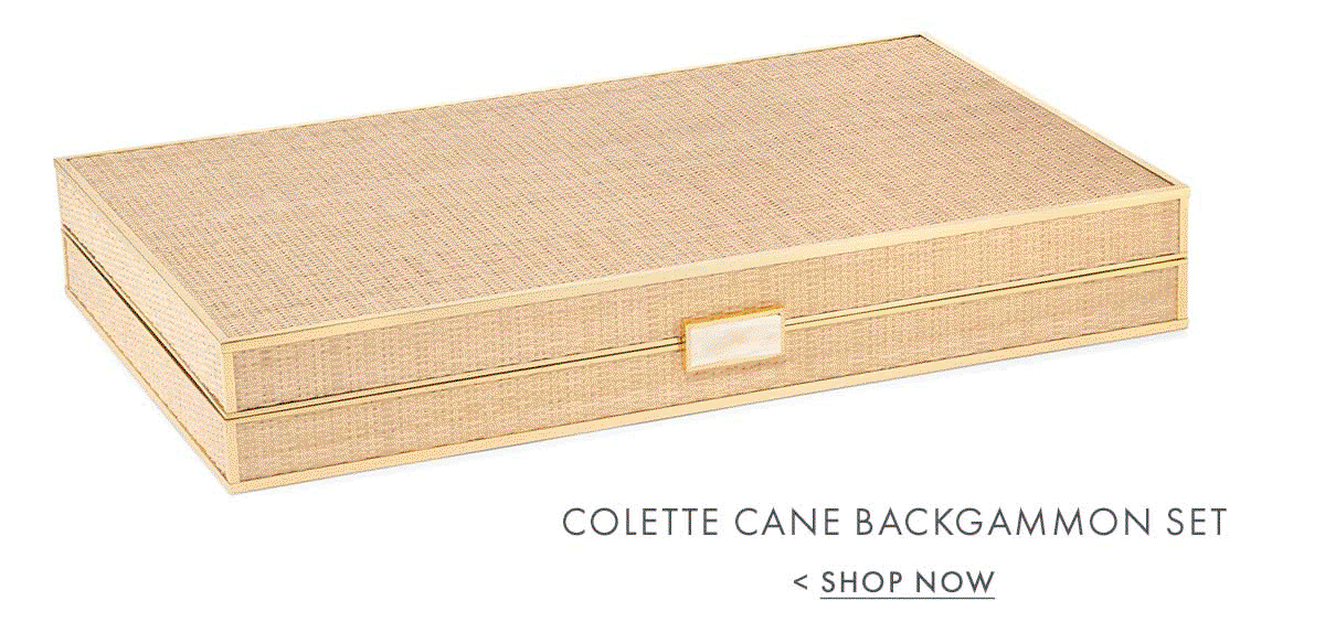Colette Cane Backgammon Set