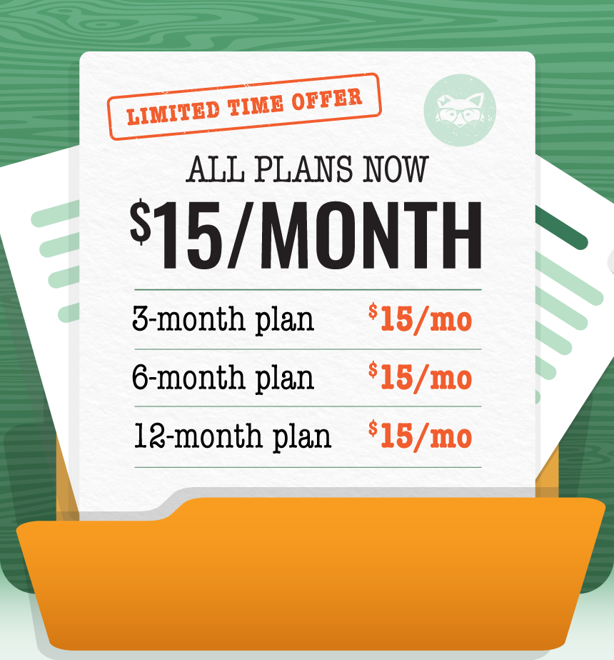 All plans now $15/mo