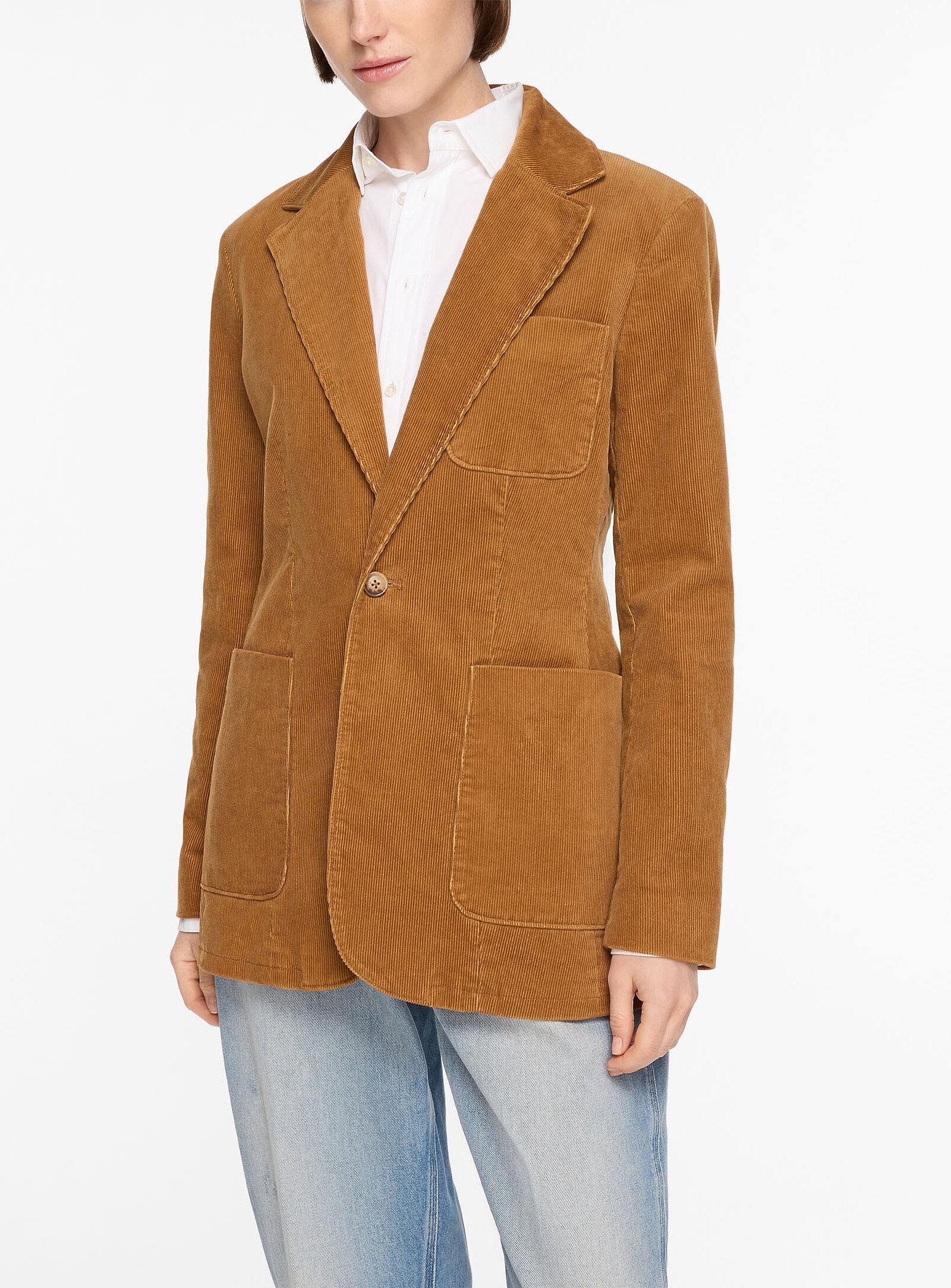 Caramel corduroy blazer