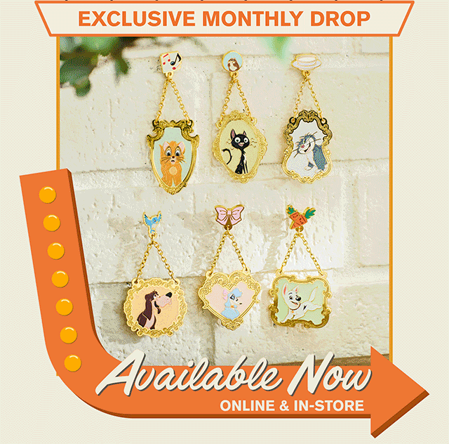 Pin Premiere! Exclusive monthly drop. Available now online and in-store.