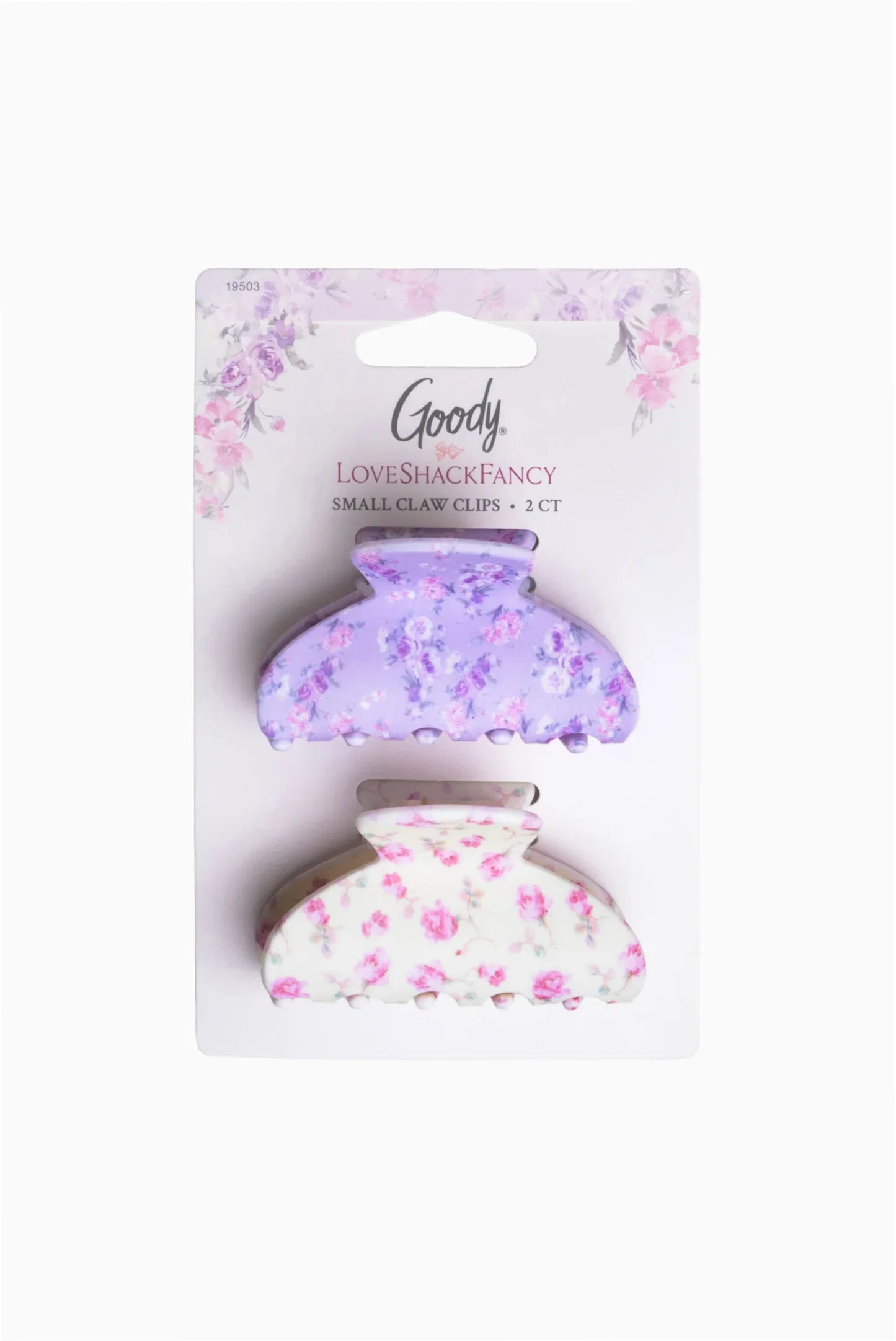 Image of Goody x Love Shack Fancy Small Claw Clip - 2ct - Happy Thoughts and Ribbon Rosa