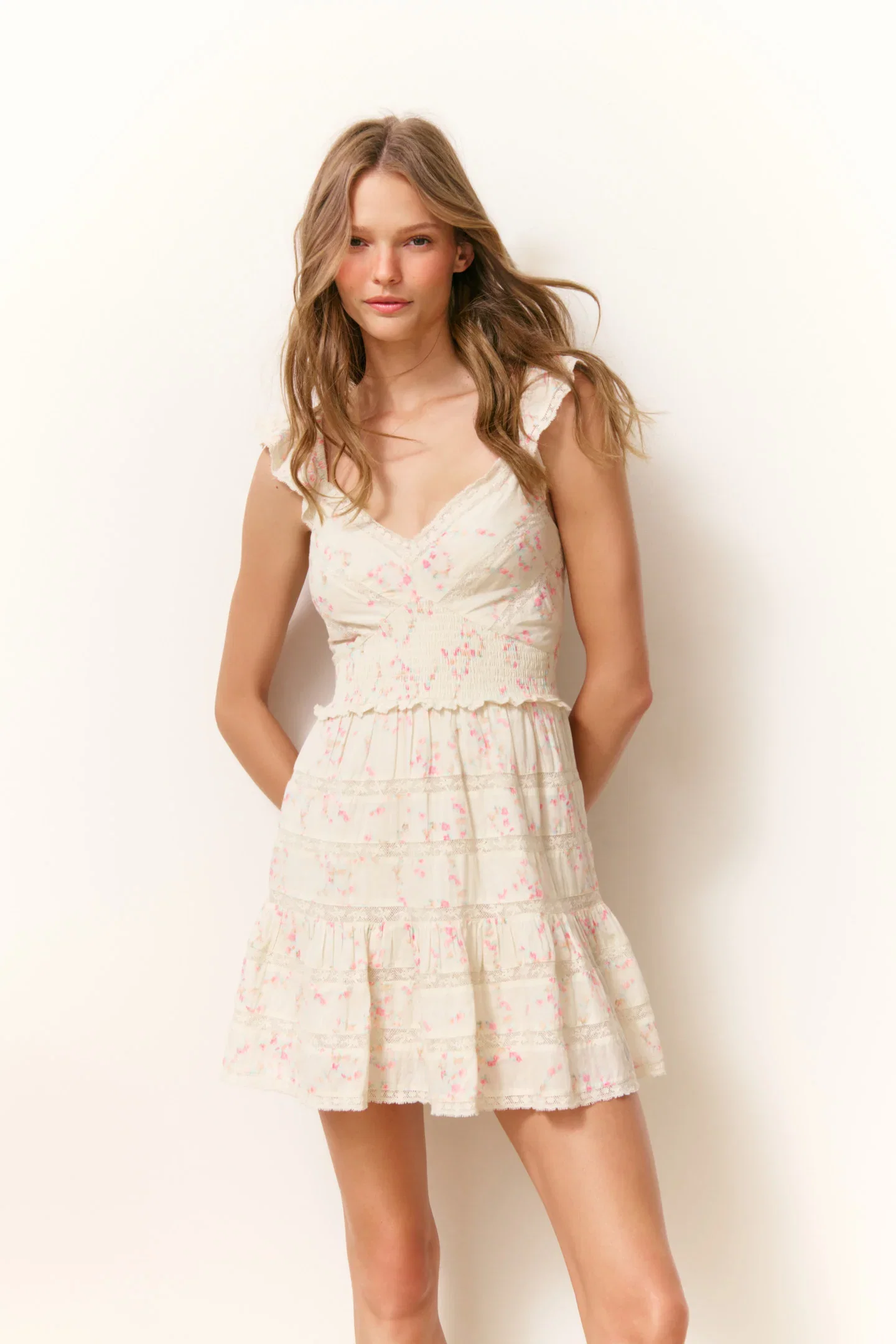 Image of Finny Cotton Luna Rosa Fleur Mini Dress