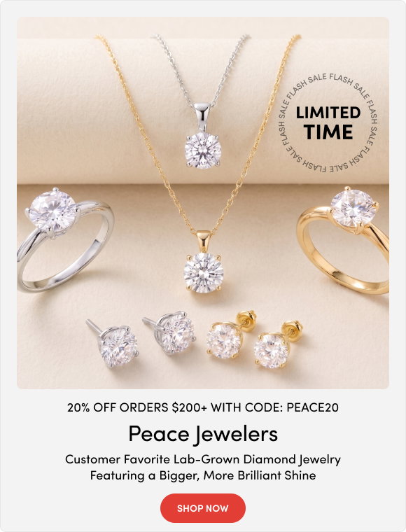 Peace Jewelers | 20% Off All Peace Jewelers Orders $200+ with Code: PEACE20