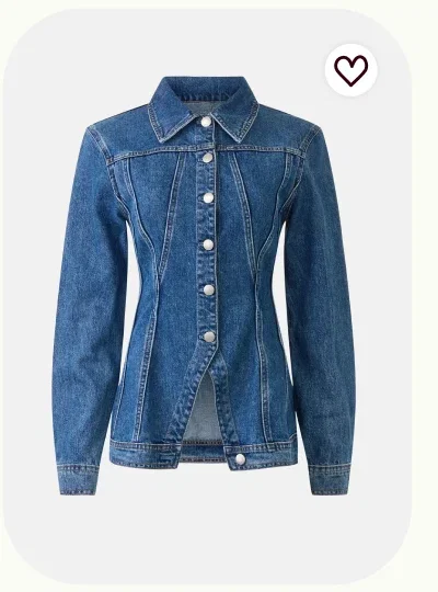 Denim Peplum Top