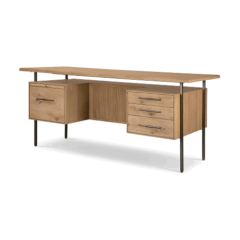 Lauren Desk Natural Resawn Oak