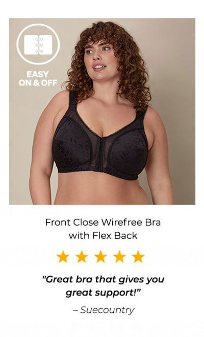 Playtex 18 Hour Supportive Front Close Flexible Back Wireless Bra