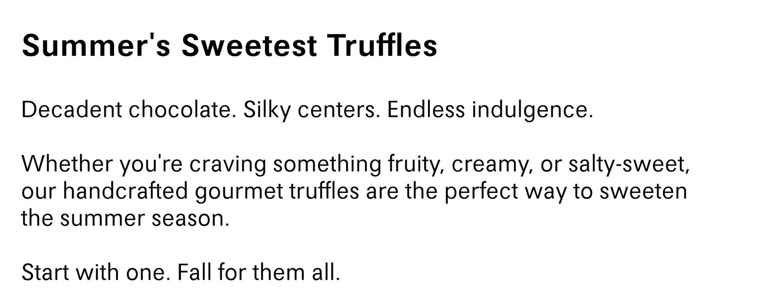 Summer's Sweetest Truffles