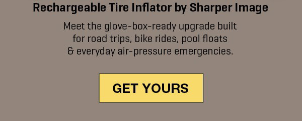 Low Stock Alert! Get our Rechargeable Tire Inflator and stay prepared on the road.