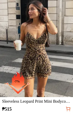Sleeveless Leopard Print Mini...