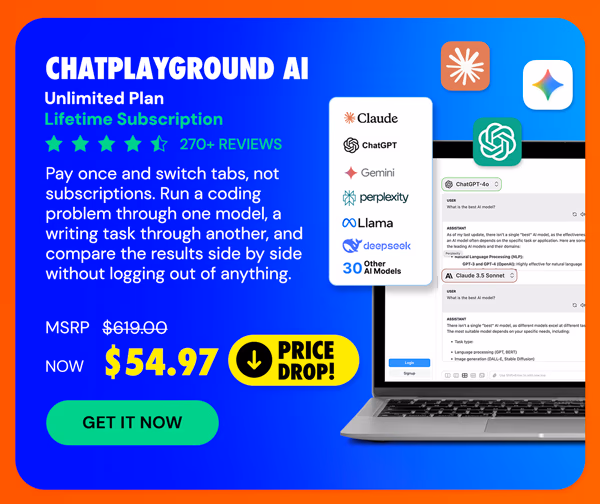 ChatPlayground AI: Lifetime Subscription (Unlimited Plan)