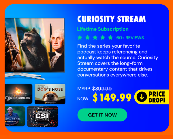 Curiosity Stream Standard Plan: Lifetime Subscription