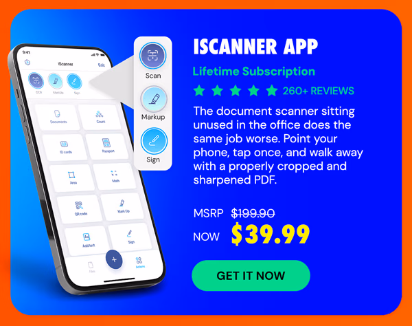 iScanner App: Lifetime Subscription