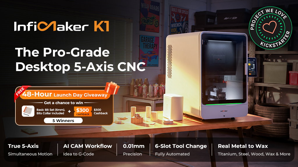 InfiMaker K1 5-axis desktop CNC