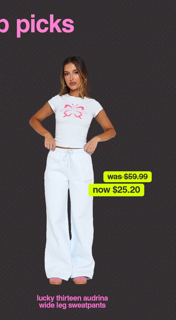 LUCKY THIRTEEN AUDRINA WIDE LEG SWEATPANTS