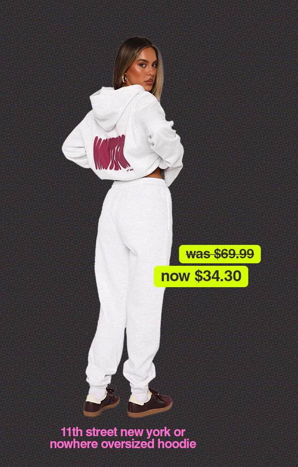 11TH STREET NEW YORK OR NOWHERE OVERSIZED HOODIE