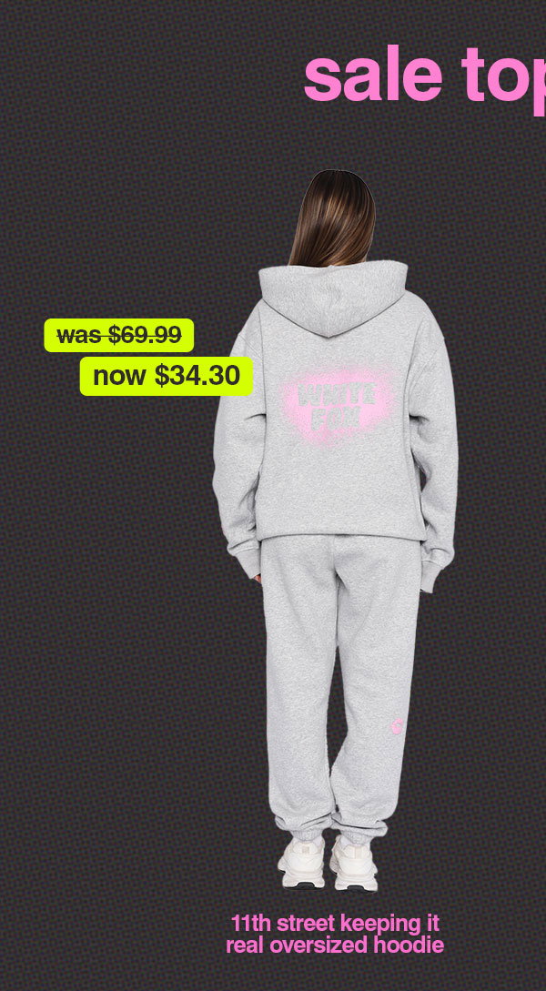 11TH STREET KEEPING IT REAL OVERSIZED HOODIE