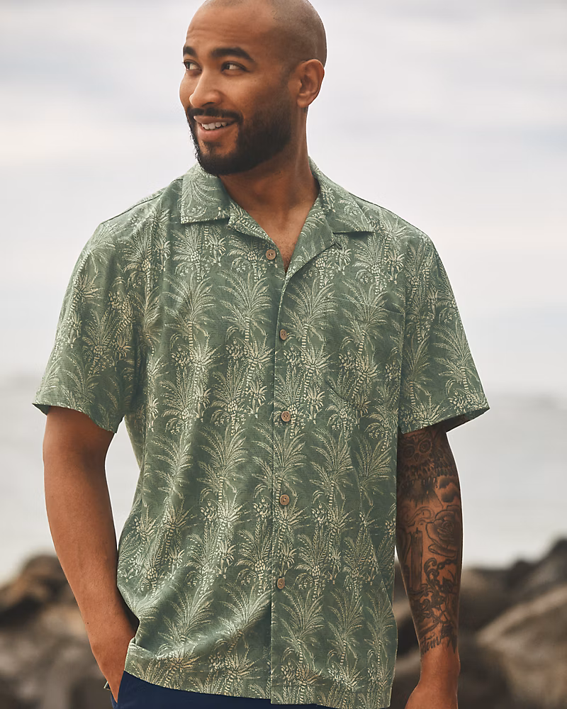 Image of Coastal Ease Palm Court IslandZone Camp Shirt