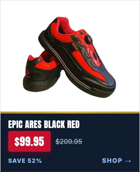 Epic Ares Dial Performance Right Hand Black Red Bowling Shoes