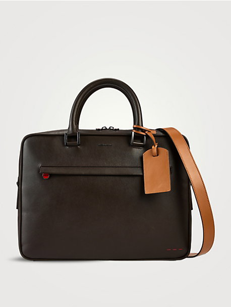 Textured Leather Briefcase